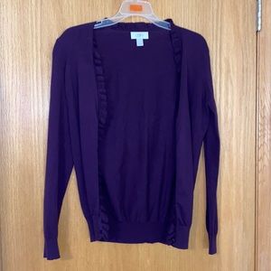 Purple cardigan- 100% cotton.